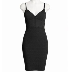 Marciano Black Bandage Sheath Dress‎ V-Neck Cocktail Evening Party Date Night XS